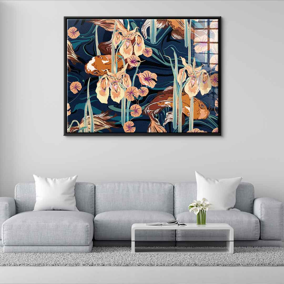 Koi Flower Spin - acrylic glass