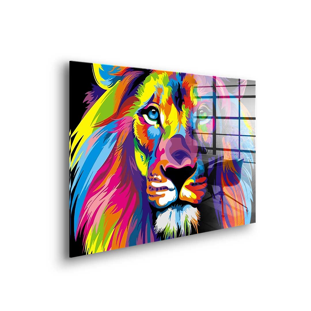 Neon Lion - acrylic glass