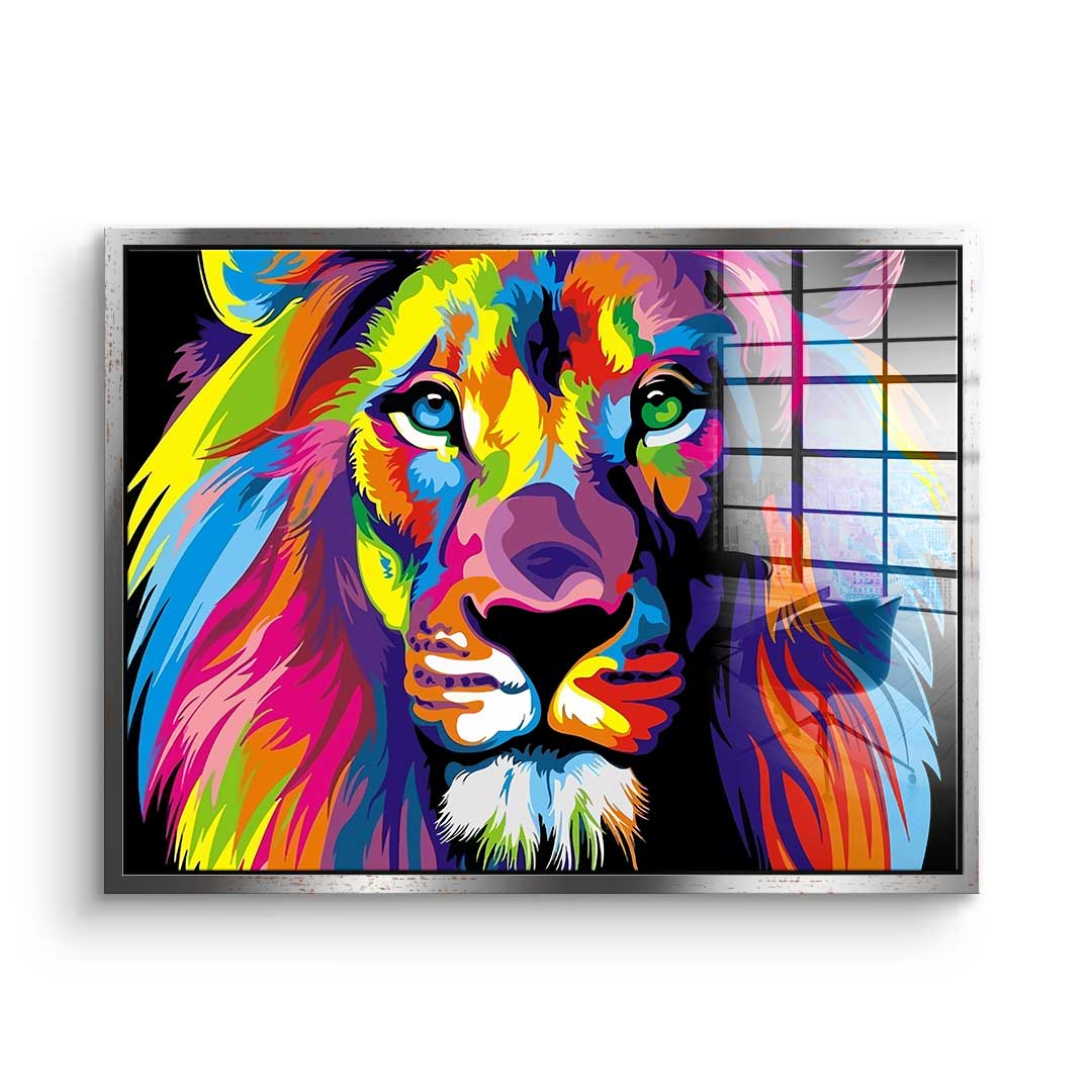 Neon Lion - acrylic glass