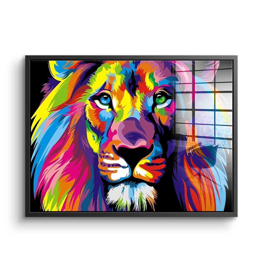 Neon Lion - acrylic glass