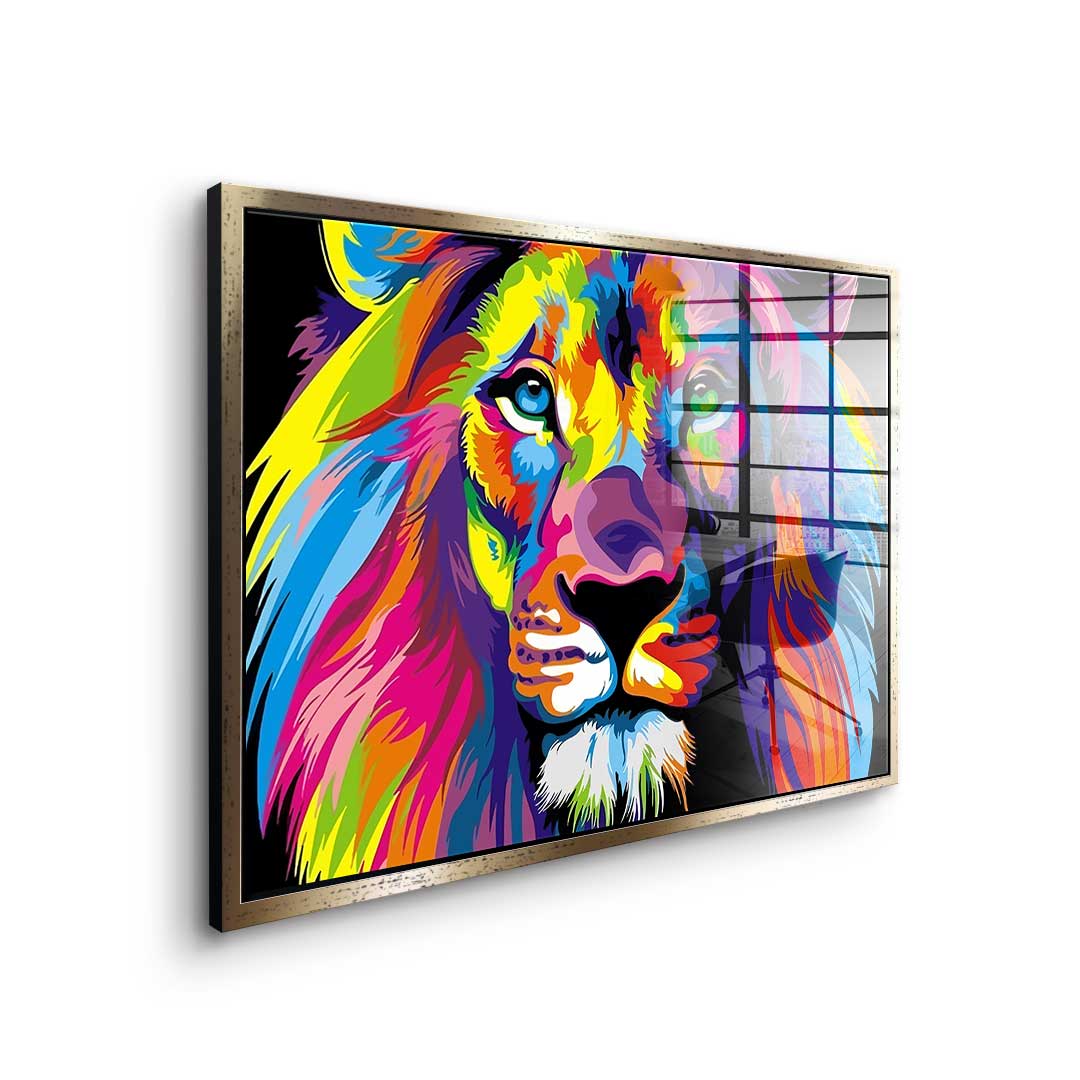 Neon Lion - acrylic glass