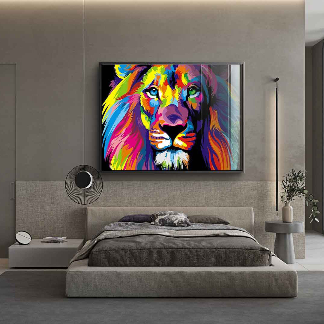 Neon Lion - acrylic glass