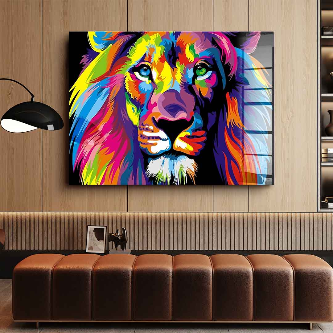 Neon Lion - acrylic glass