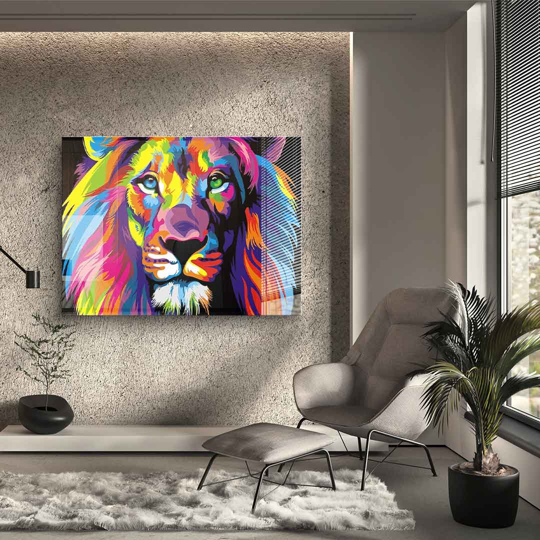 Neon Lion - acrylic glass