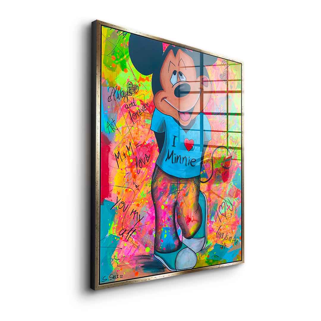 Mickey Loves Minni - acrylic glass