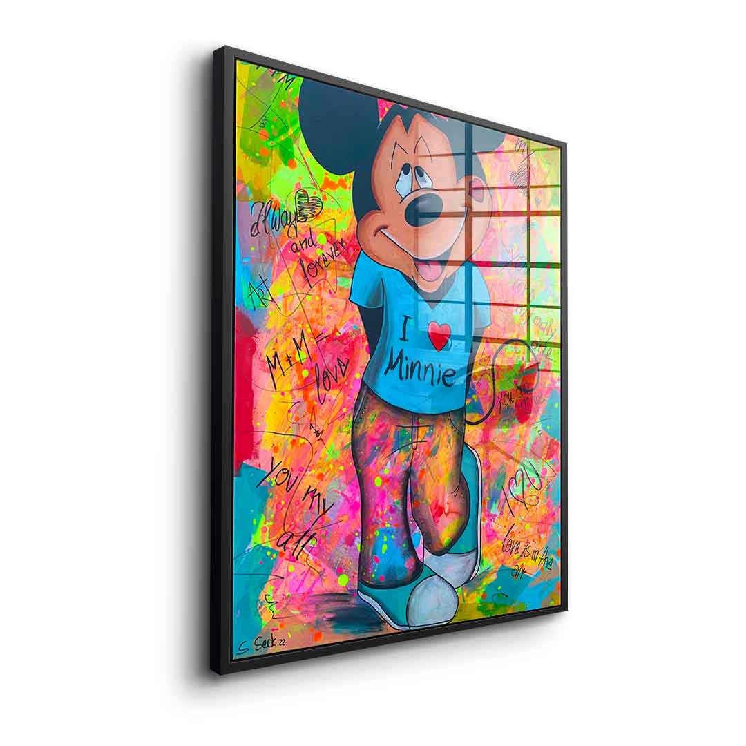 Mickey Loves Minni - acrylic glass