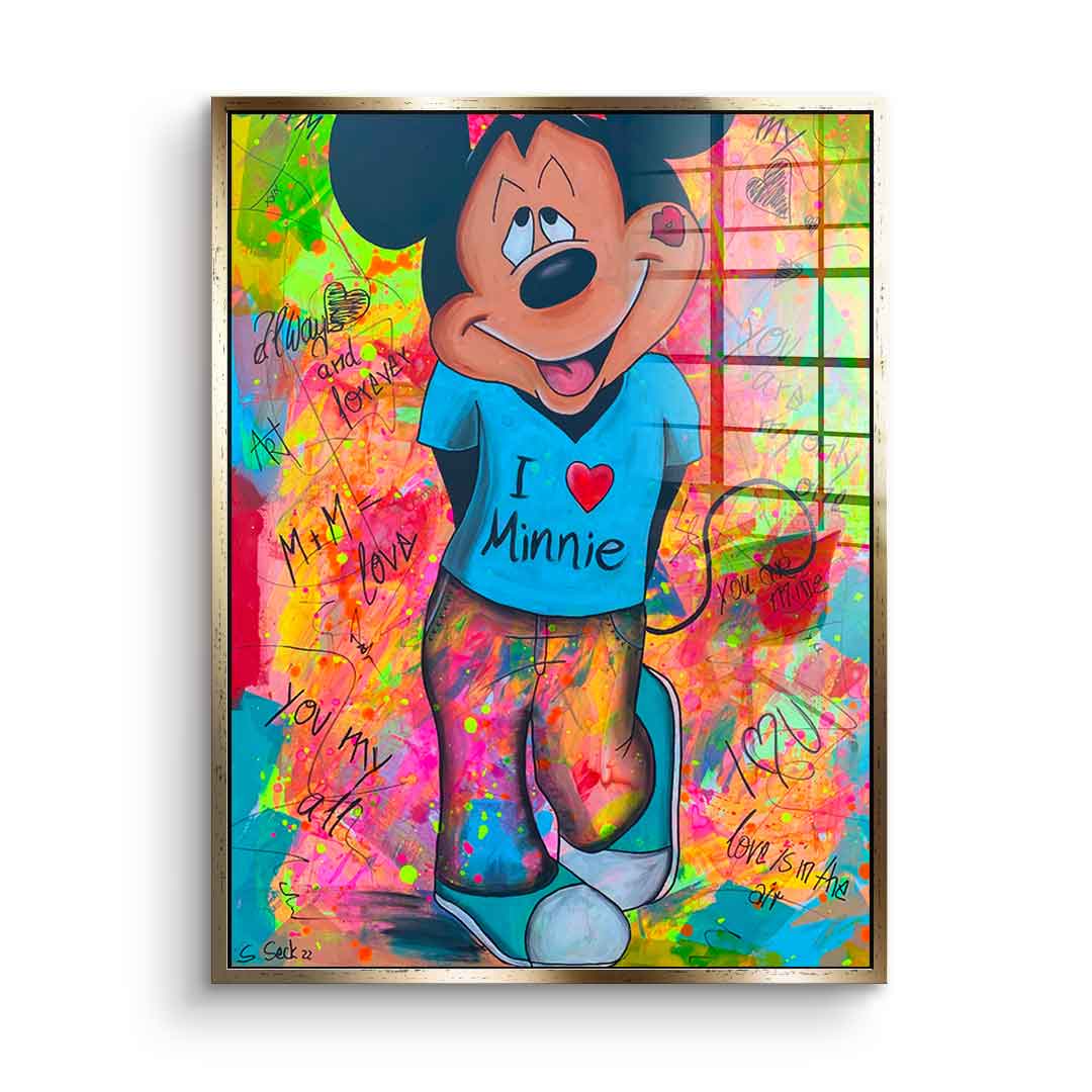 Mickey Loves Minni - acrylic glass