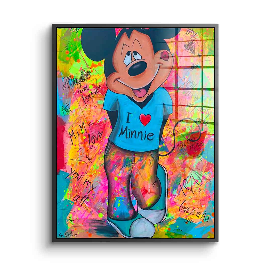 Mickey Loves Minni - acrylic glass