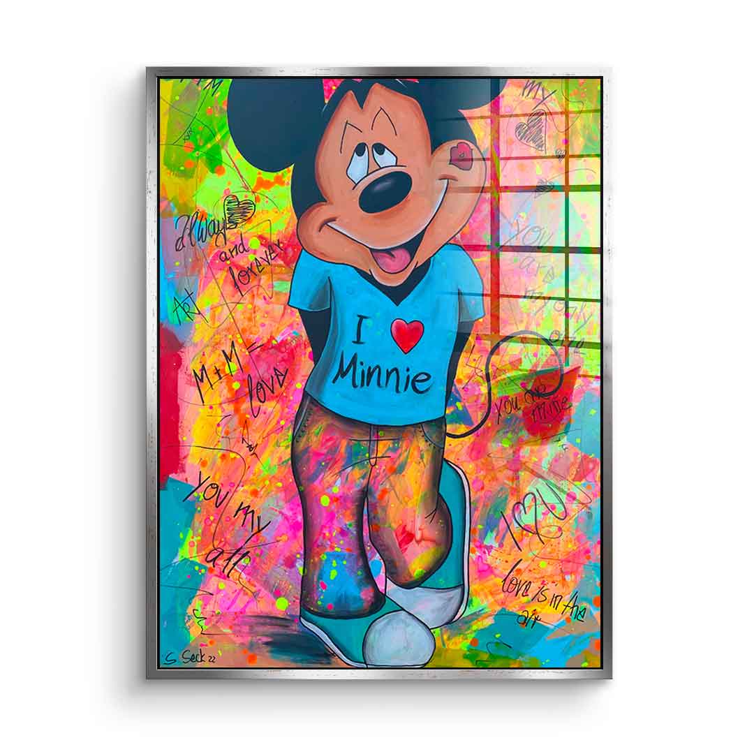 Mickey Loves Minni - acrylic glass