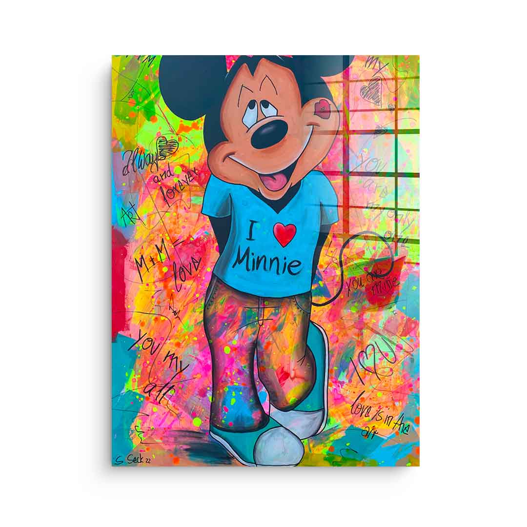 Mickey Loves Minni - acrylic glass