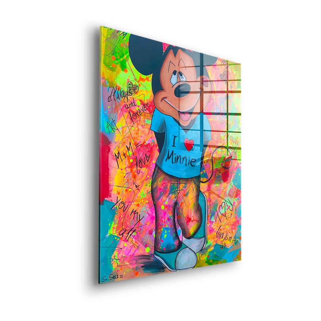 Mickey Loves Minni - acrylic glass