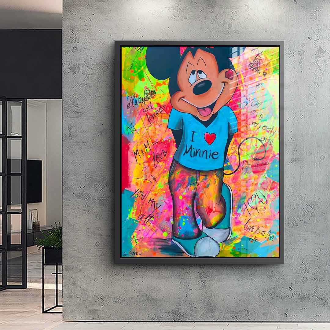 Mickey Loves Minni - acrylic glass