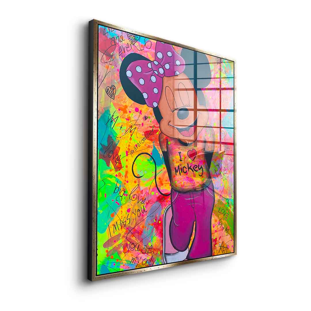 Minni Loves Mickey - acrylic glass