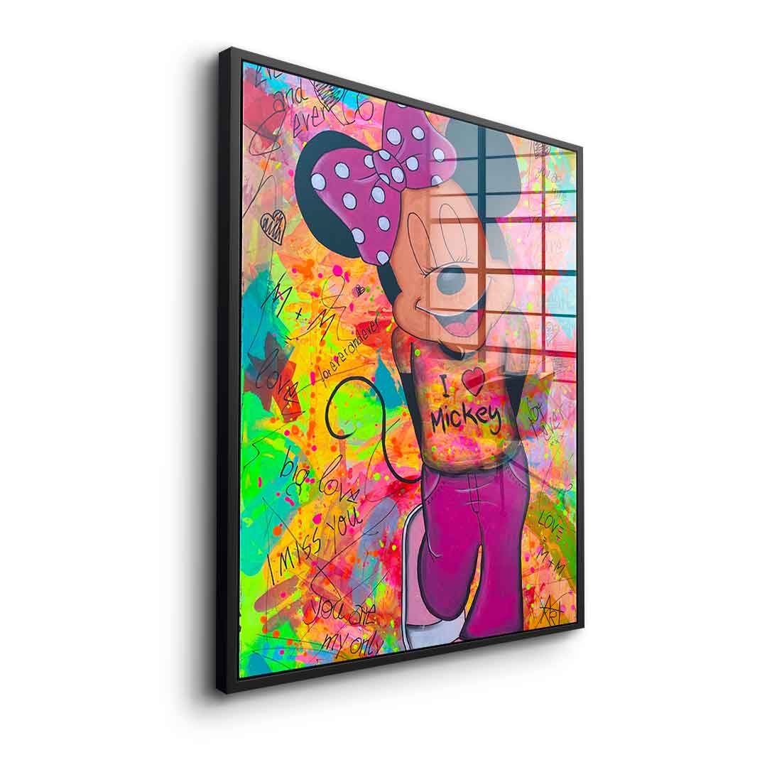 Minni Loves Mickey - acrylic glass