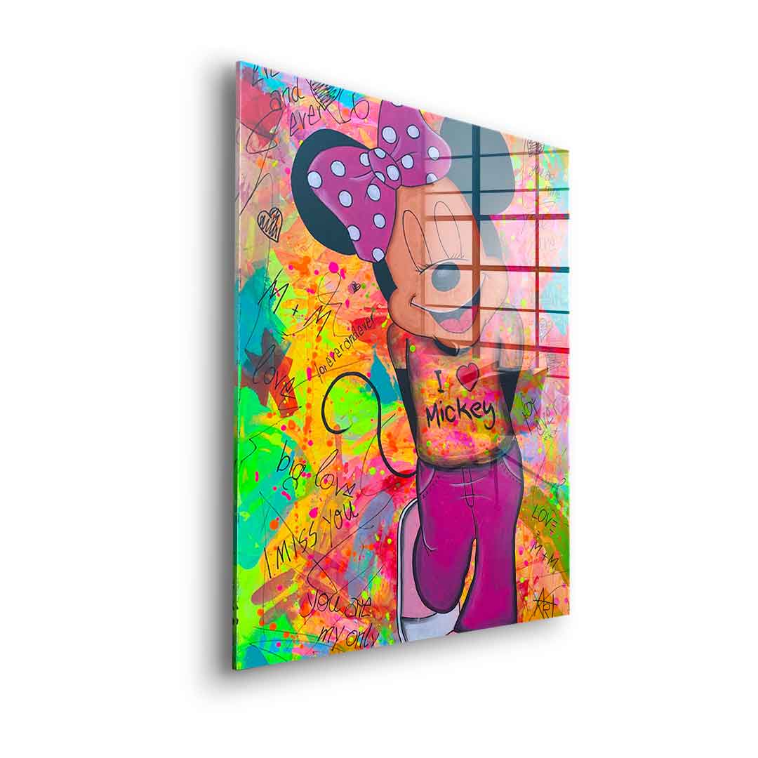 Minni Loves Mickey - acrylic glass