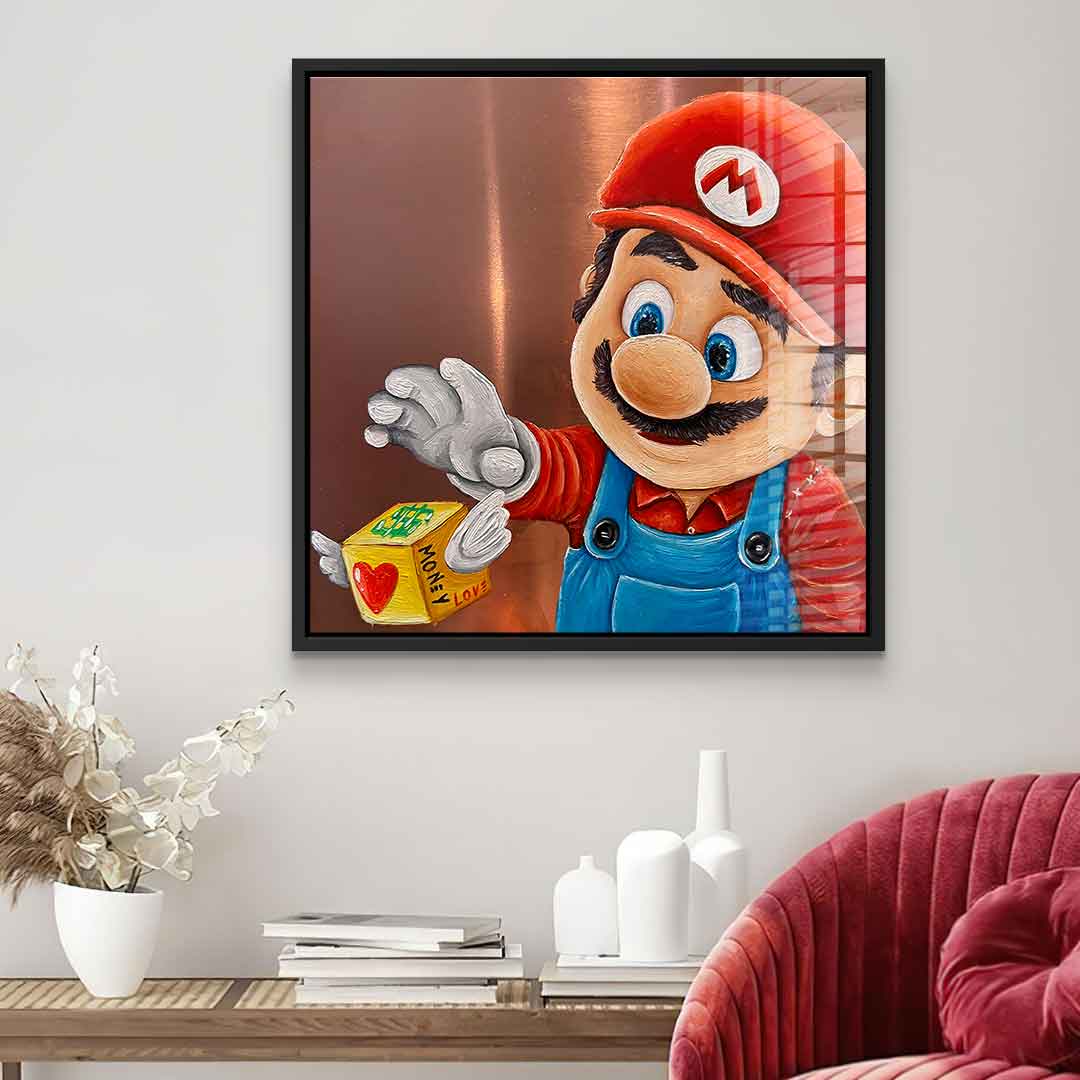 Money Mario - acrylic glass