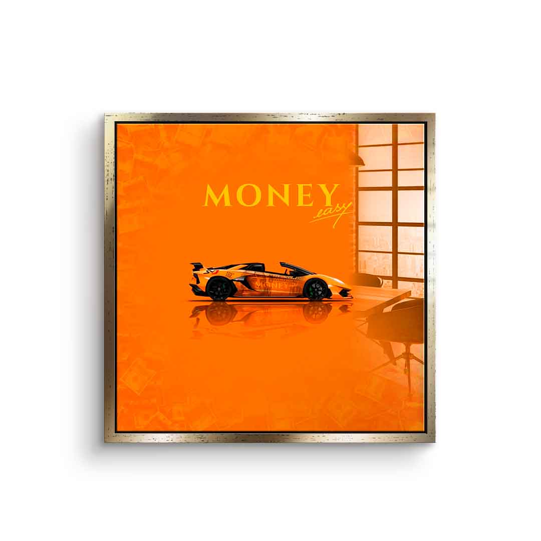 Money easy Yellow - acrylic glass