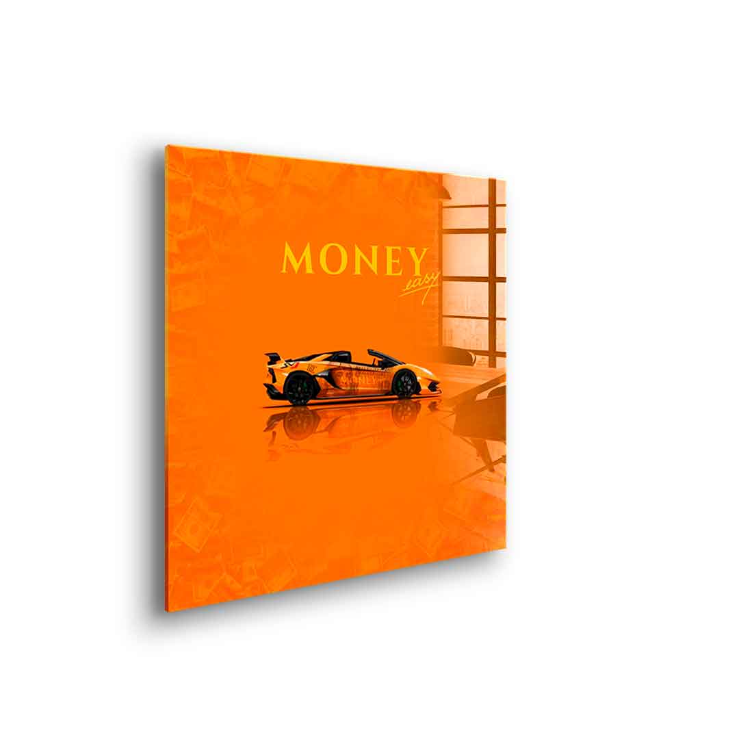 Money easy Yellow - acrylic glass