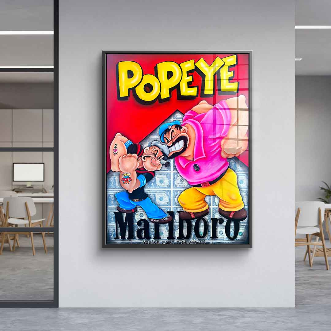 Popeye vs. Bluto - acrylic glass