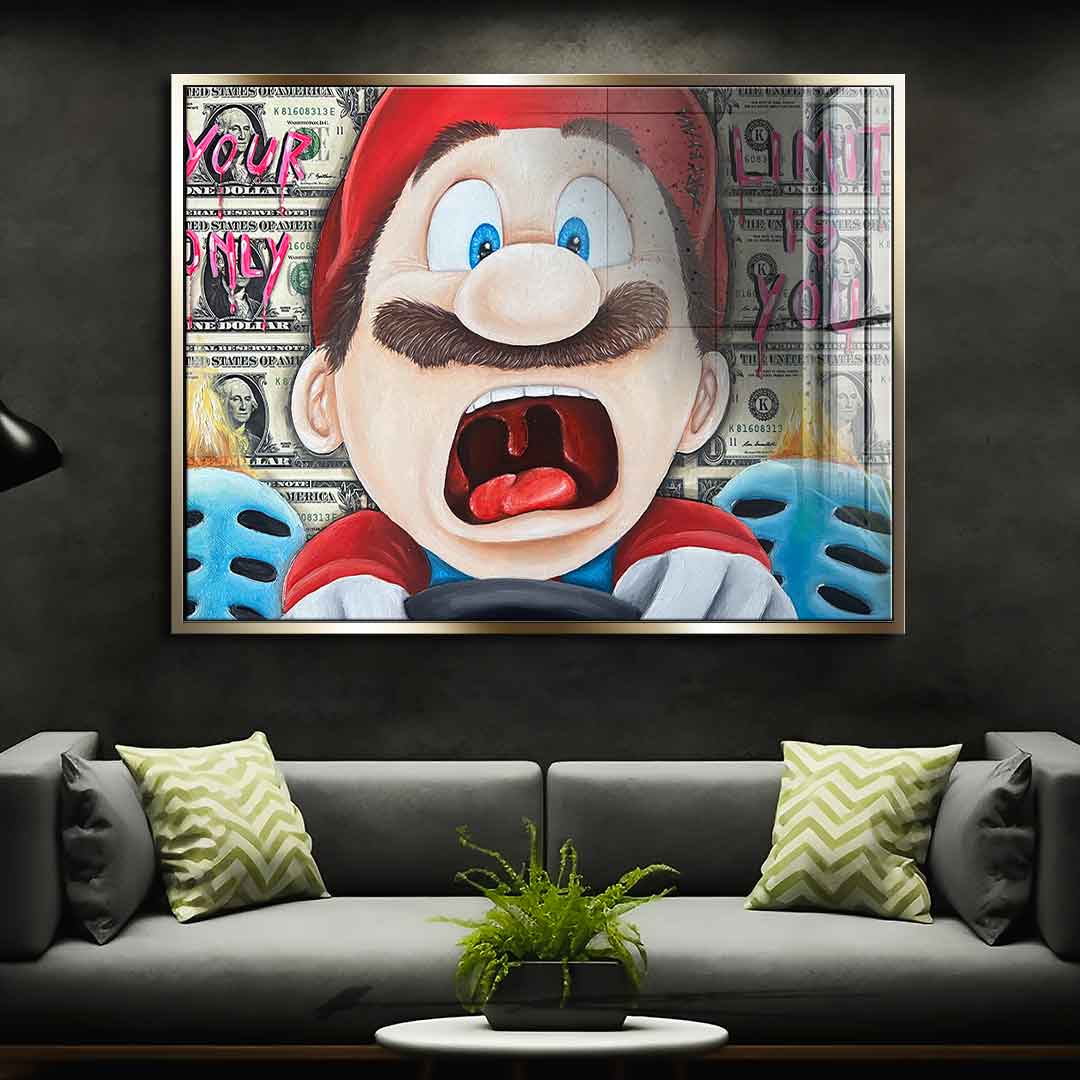 Screaming Mario - acrylic glass