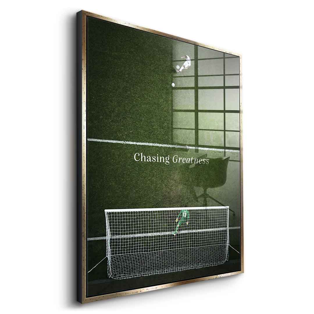 Chasing Greatness #Soccer - acrylic glass