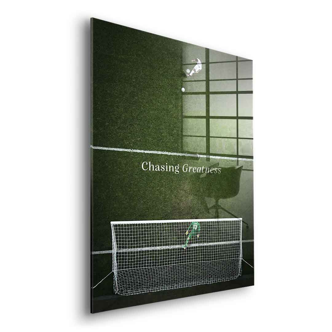 Chasing Greatness #Soccer - acrylic glass