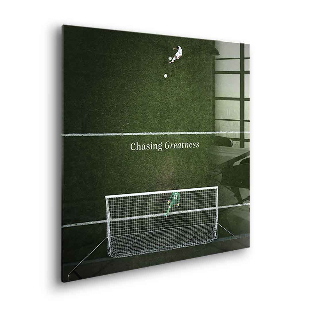 Chasing Greatness #Soccer - Square Edition - acrylic glass