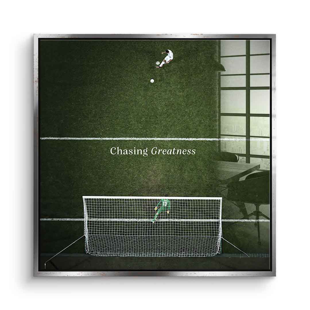 Chasing Greatness #Soccer - Square Edition - acrylic glass