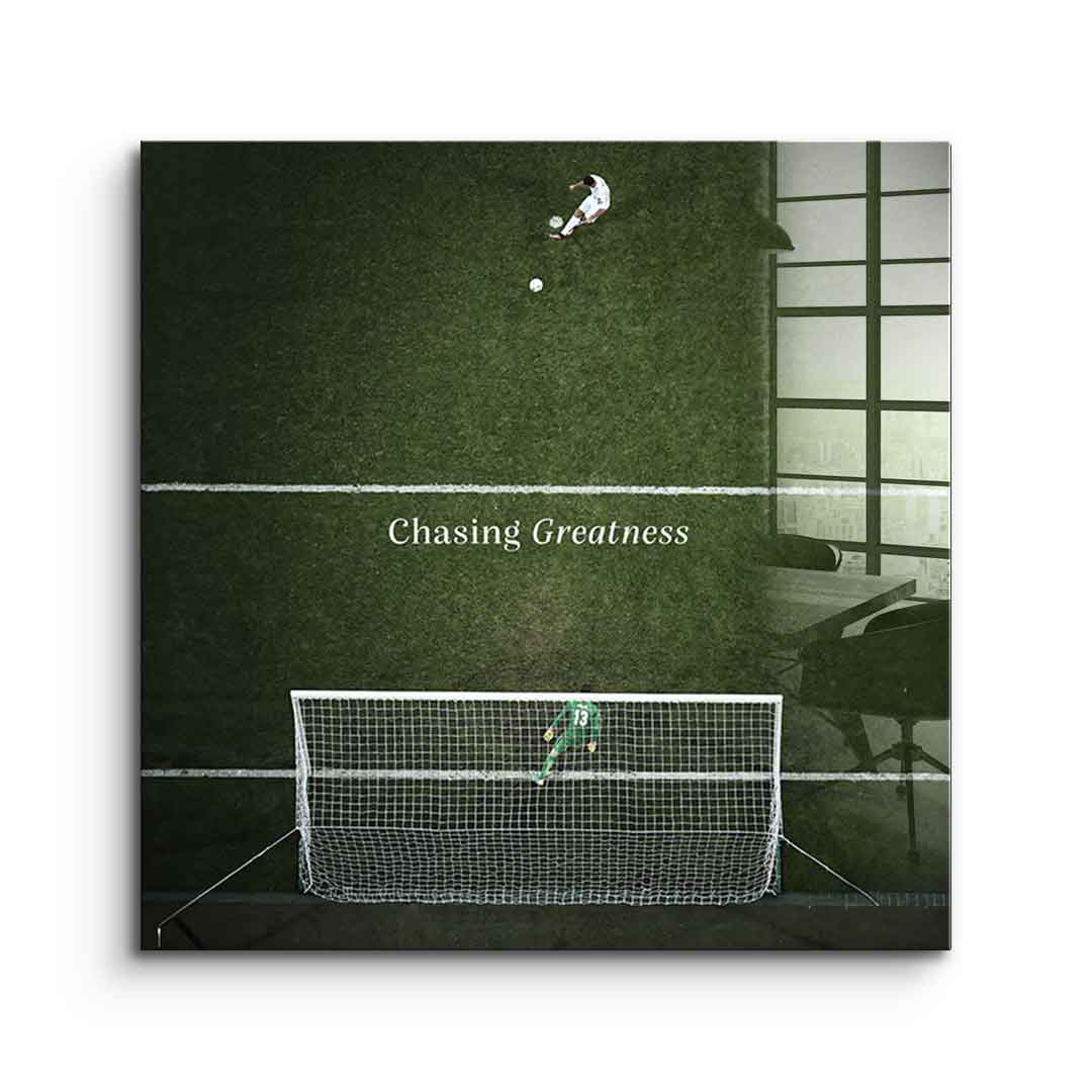 Chasing Greatness #Soccer - Square Edition - acrylic glass