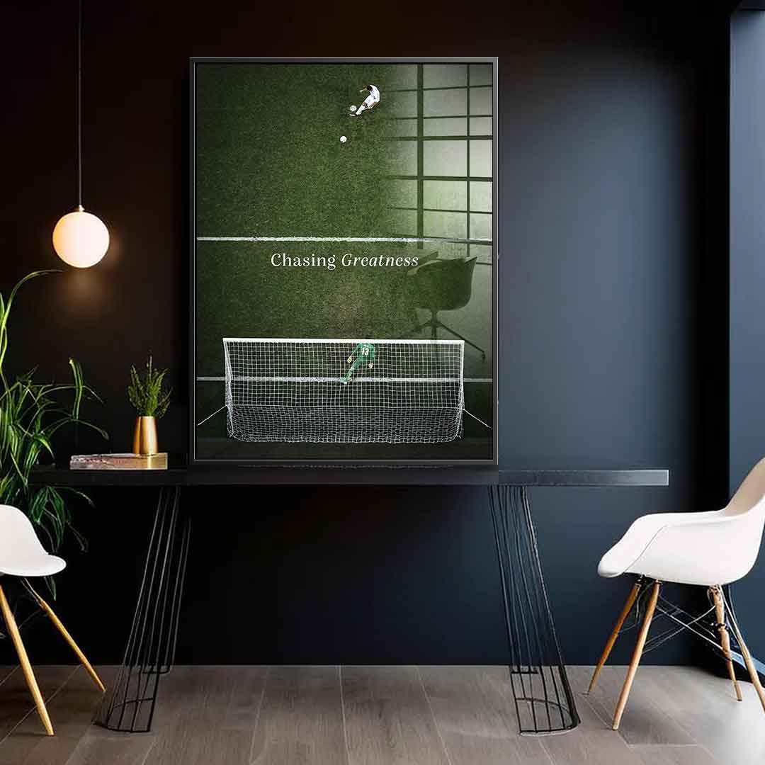 Chasing Greatness #Soccer - acrylic glass