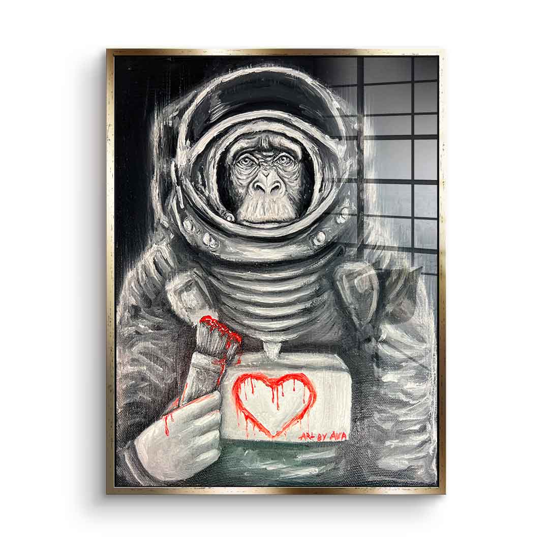 Space Monkey - acrylic glass