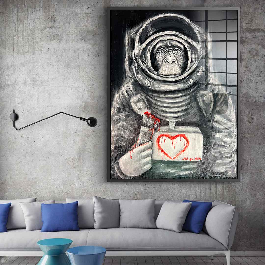 Space Monkey - acrylic glass