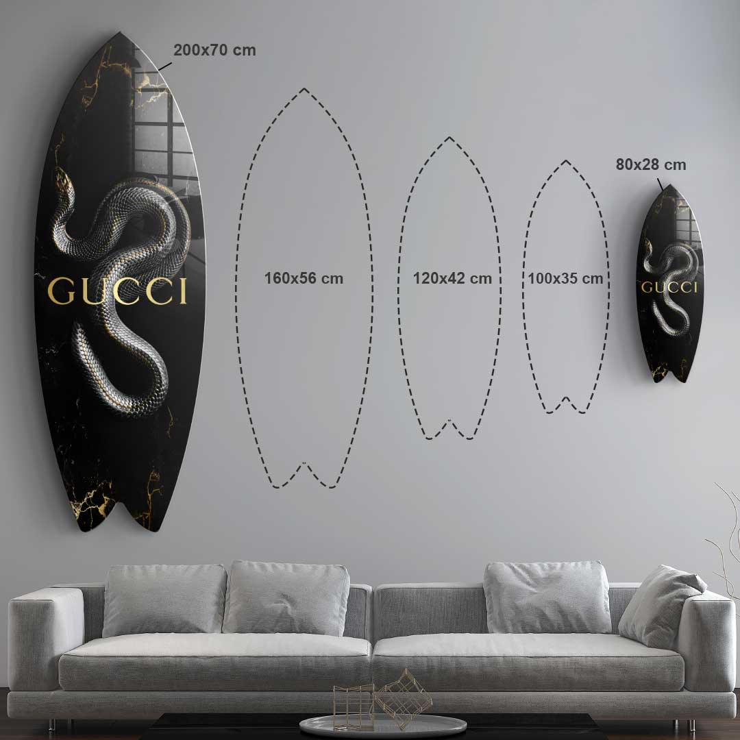 Surfboard Luxury Snake - acrylic glass