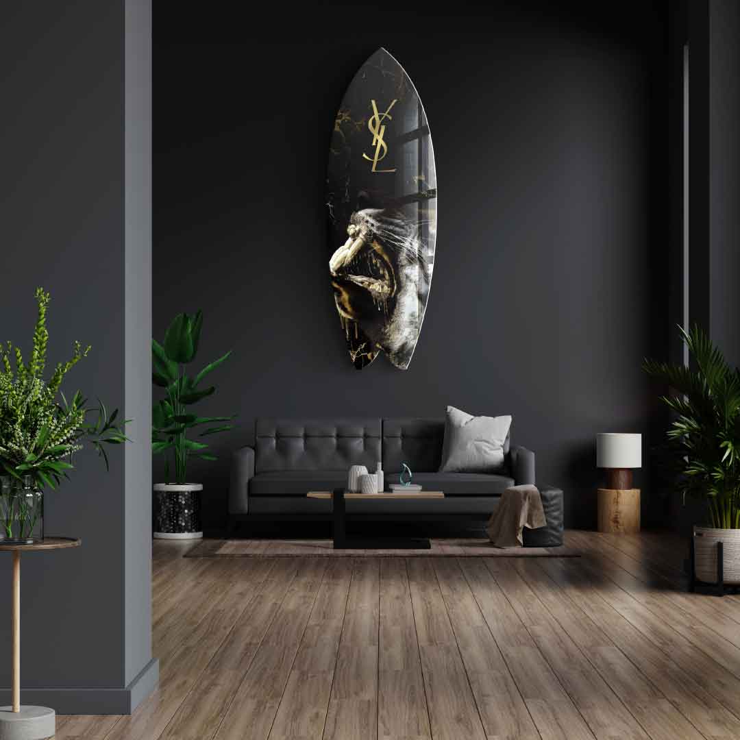 Surfboard Luxury Tiger - acrylic glass