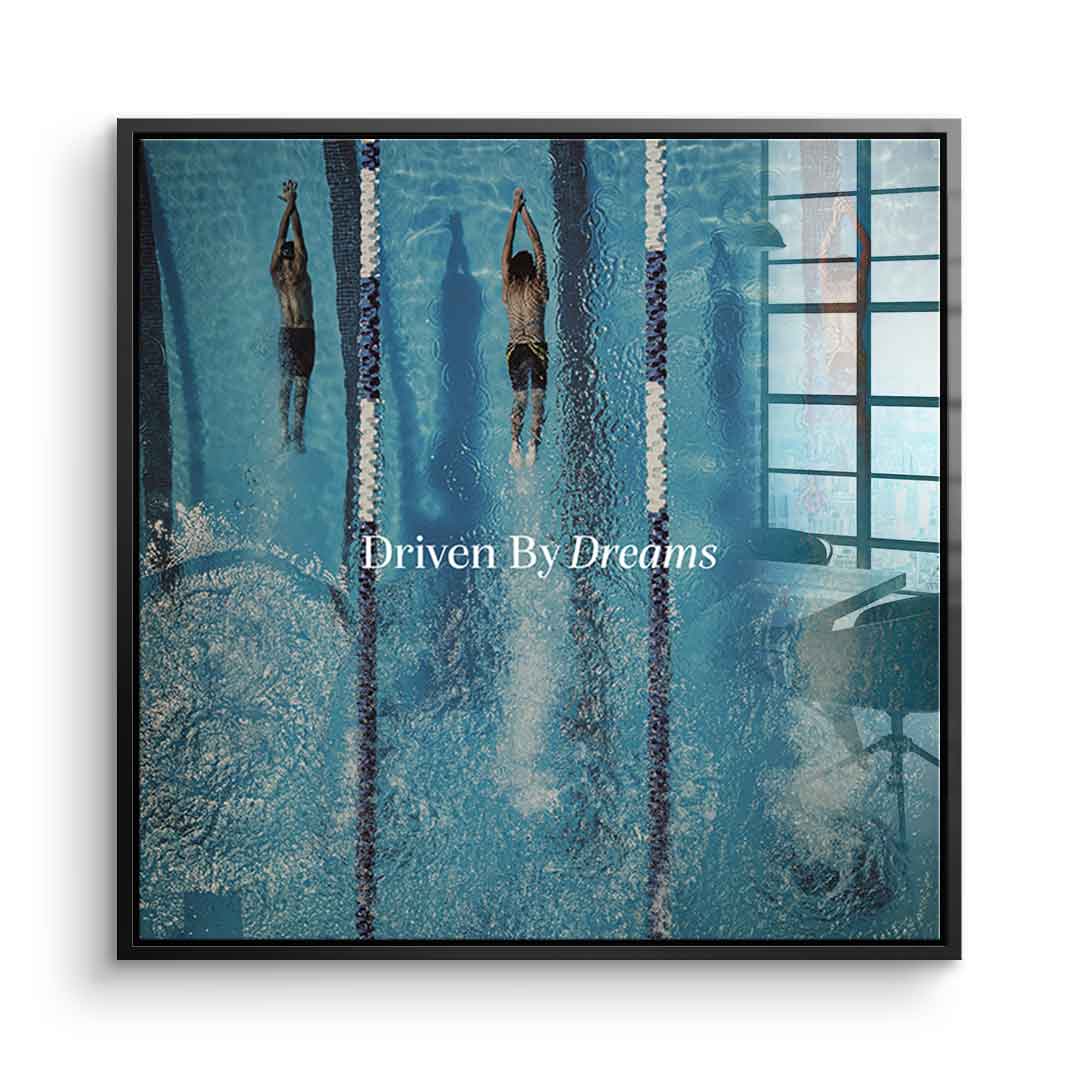 Driven by dreams #Swimming - Square Edition -<tc>Acrylic Glass Art</tc>