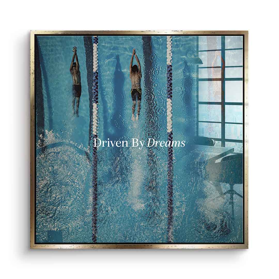 Driven by dreams #Swimming - Square Edition -<tc>Acrylic Glass Art</tc>