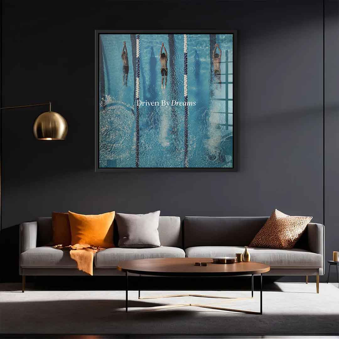 Driven by dreams #Swimming - Square Edition -<tc>Acrylic Glass Art</tc>