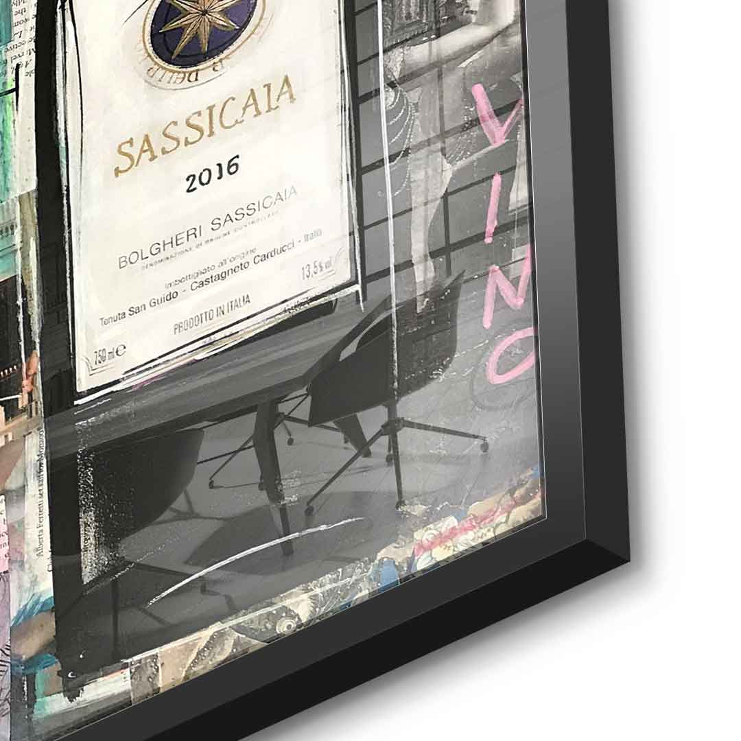 Vino Masetto, Biserno, Sassicaia - acrylic glass