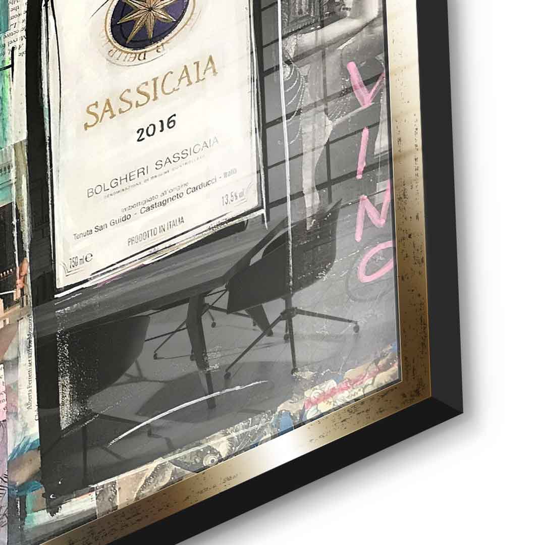 Vino Masetto, Biserno, Sassicaia - acrylic glass