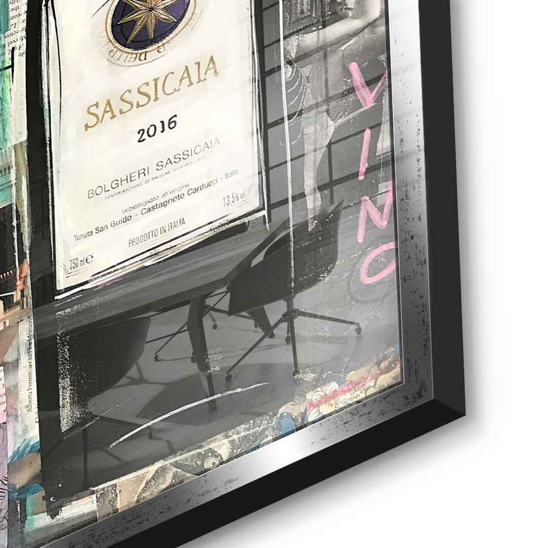 Vino Masetto, Biserno, Sassicaia - acrylic glass