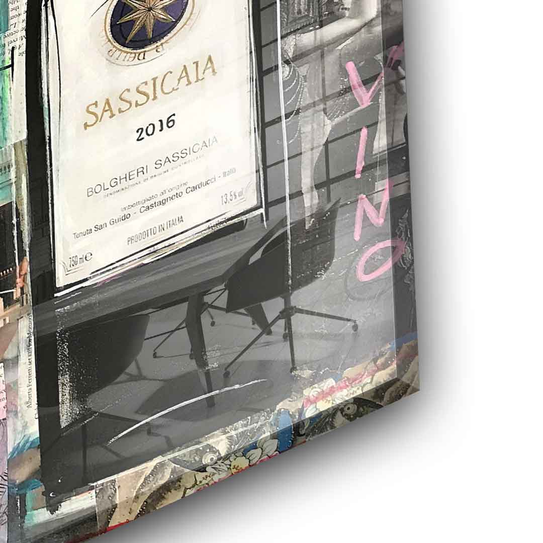 Vino Masetto, Biserno, Sassicaia - acrylic glass