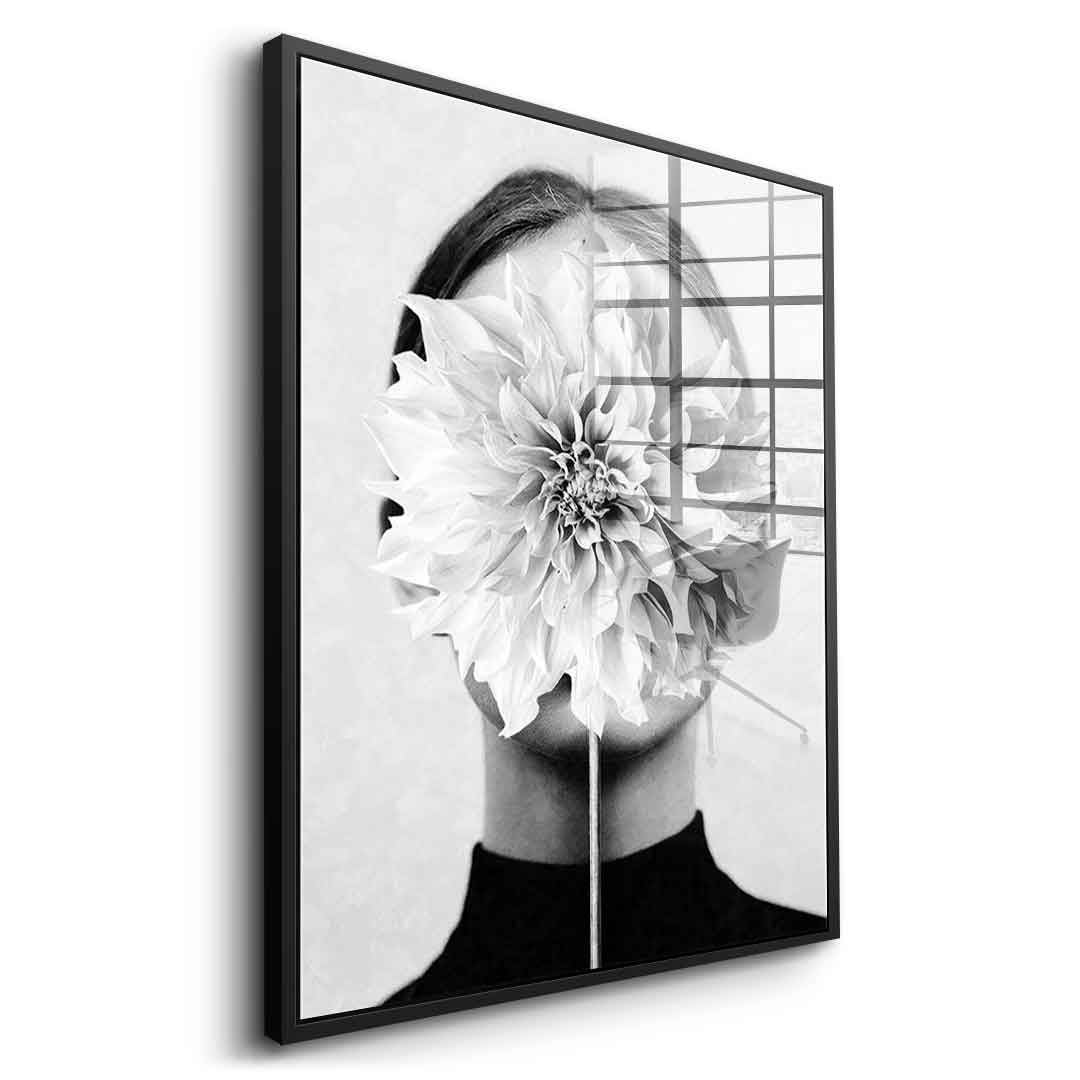 White flower - acrylic glass