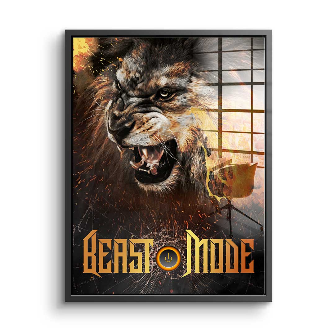 Beast Mode Lion - acrylic glass