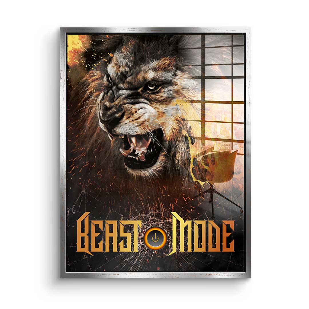 Beast Mode Lion - acrylic glass