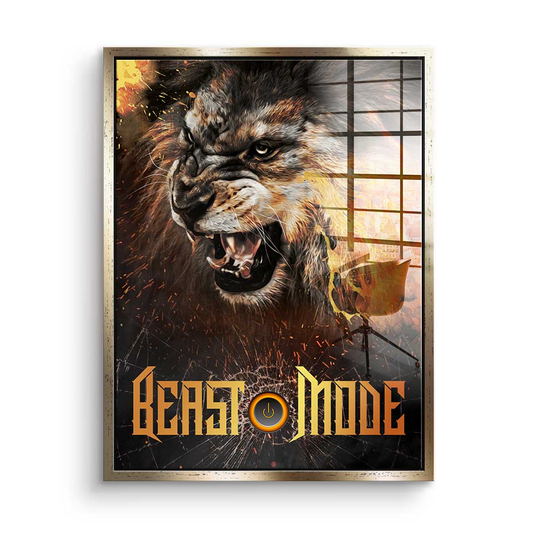 Beast Mode Lion - acrylic glass