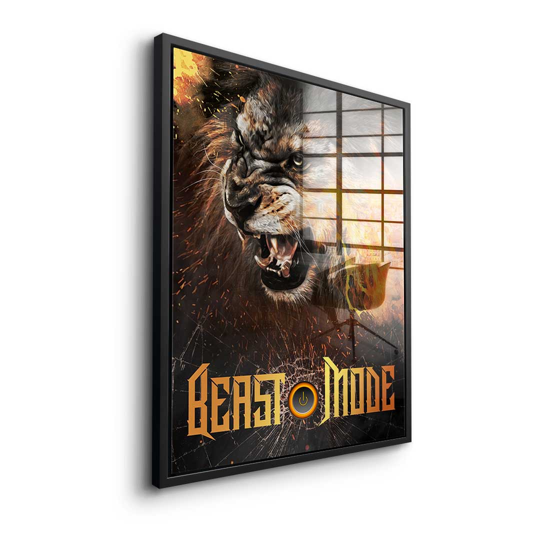 Beast Mode Lion - acrylic glass