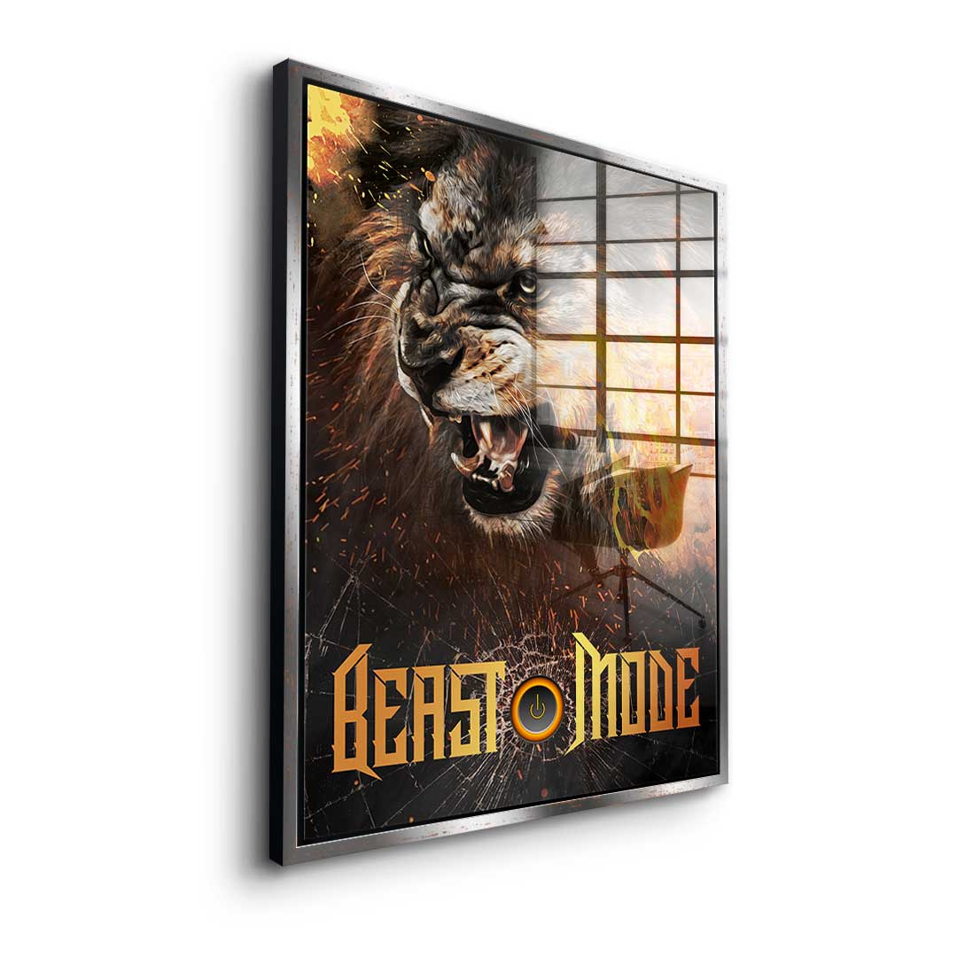 Beast Mode Lion - acrylic glass