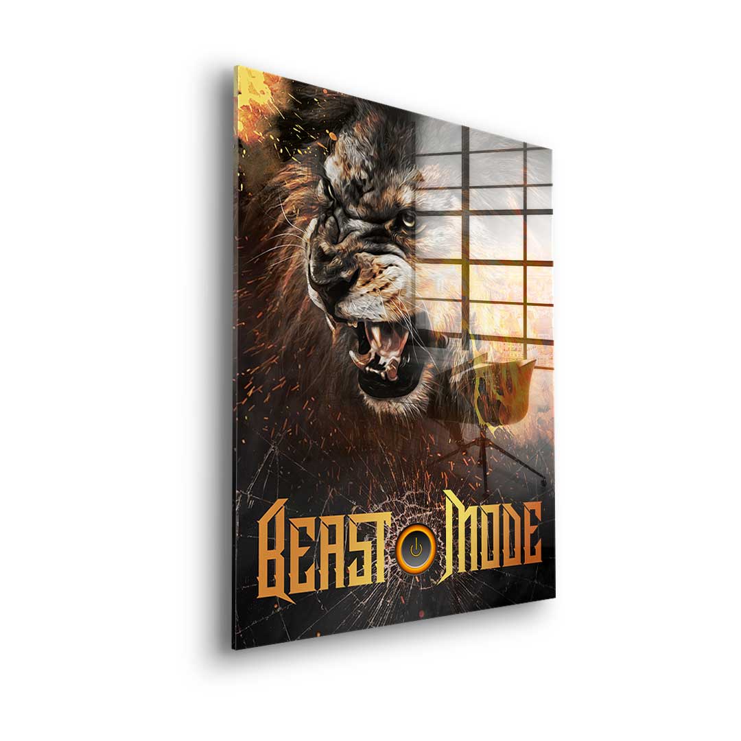 Beast Mode Lion - acrylic glass