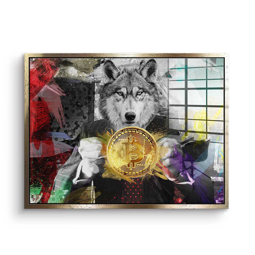 Bitcoin Wolf - acrylic glass