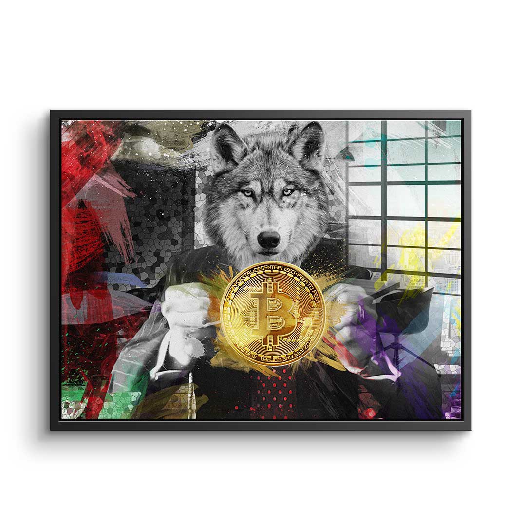 Bitcoin Wolf - acrylic glass